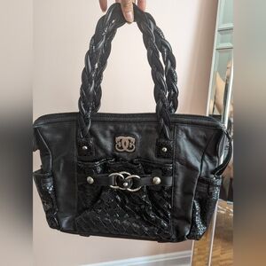 Original by Sharif Braided Shoulder bag Black croc style